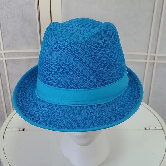 unbranded Accessories Mens Baby Blue Mesh Fedora Poshmark